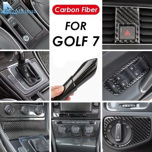 Airspeed LHD for Volkswagen Golf 7 Accessories for VW Golf 7 R line GTI Mk7 GTD for Golf 7 Stickers Carbon Fiber Interior Trim