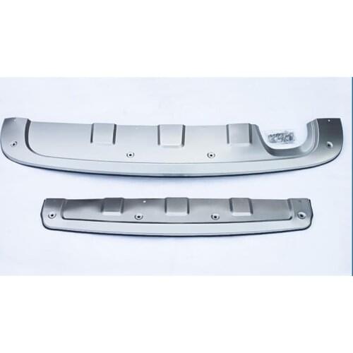 Car styling For Volkswagen Tiguan 2013 2014 2015 Front+Rear bumper cover trimstainless steel bumper protector non-slip sheet