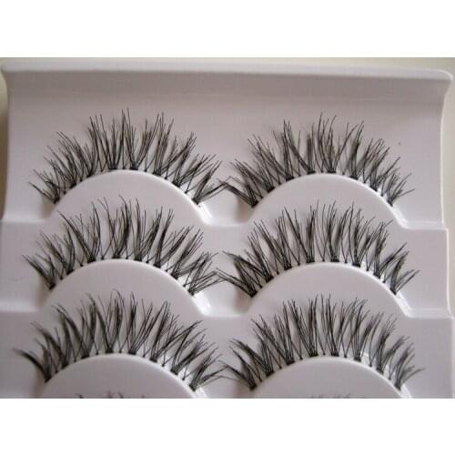 Free shipping 2014 hot sale 5 Pairs/lot natural long thick cocking up girl High quality false eyelashes charming fake eyelashes