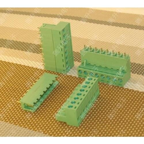 Free shipping plug type pcb terminal 2EDG-5.08 2EDG 5.08 7Pin / 8Pin / 9pin / 10pin staight needle 10sets/lot