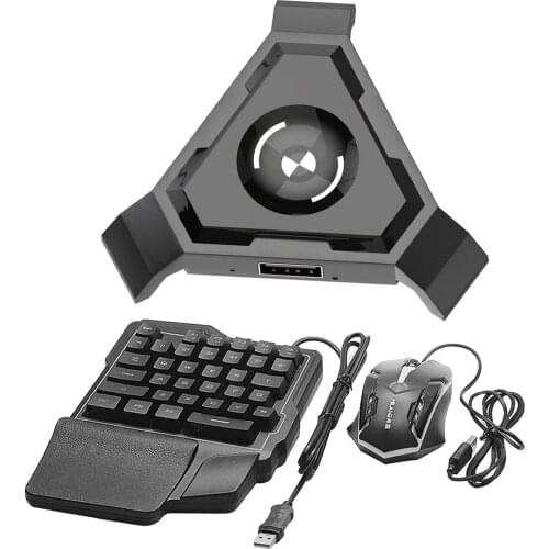 Elisona Wireless Bluetooth Gaming Keyboard Mouse Converter Adapter for Android IOS Phone Tablet PUBG Survival Rules Knives