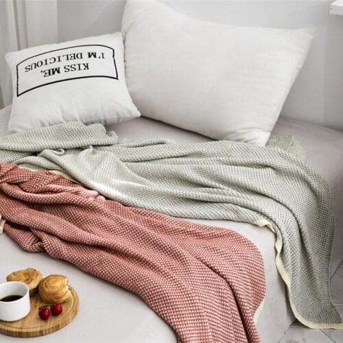 Hap deer Cotton knitted blankets Nordic style home furnishings air conditioning napping travel Plaid blanket Gebreide deken