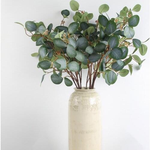 1Pc Artificial Plant Eucalyptus Fake Green Leaf Home Office Wedding Party Decor Artificial Eucalyptus Leaf Plants Garden decor