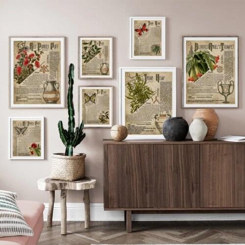 Book of Shadows Poster Pages of Ritual Poisonous Plants Poster Herbs Witchcraft Herbal Canvas Painting Living Room Wall Decor