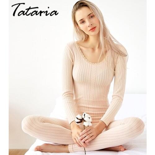 Tataria 2 Piece Set Womens Winter Warm Suit for Women Winter Thermal Underwear Set Women Winter Long Johns Thermal Clothing