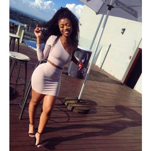 Summer Fashion Commuting Womens Wear White Single Shoulder Long Sleeve Short Trousers Short Dress Two Sets