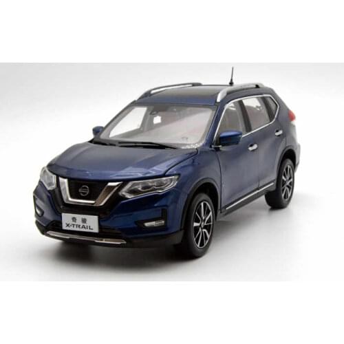 1:18 Diecast Model for Nissan X-trail Rogue 2018 Blue SUV Alloy Toy Car Miniature Collection Gifts Hot Selling Xtrail X Trail