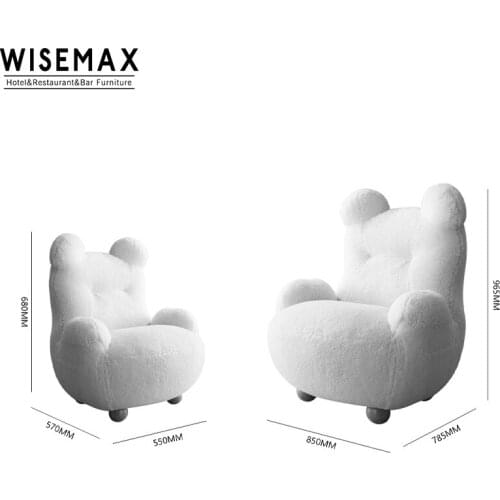 Apartment Home Furniture Nordic Design Comfy Fabric Children Sofa Leisure Chairs Bear Reading Sofa Couch
