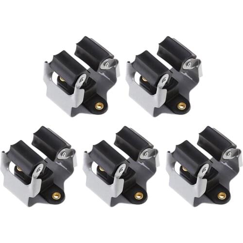 5pcs Mop Holders Wall Mounted Bathroom Racks Accessory Organizers with 10 Screws for Washroom Bathroom Kitchen Cleaning Tool A3