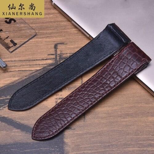Luxury Custom SANTOS DE Strap Handmade Alligator Watchbands Genuine Leather Belt 18MM 20MM 21MM 23MM Crocodile Skin Watch Band