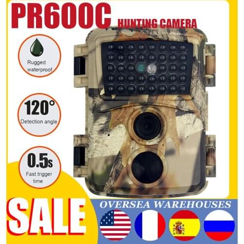 PR600 Hunting Camera Photo Trap 12MP Wildlife Trail with Night Vision Motion Trail Thermal Imager Video Cameras for Hunting