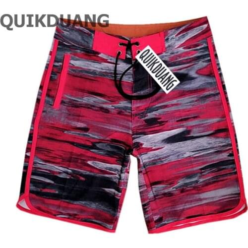 QUIKDUANG Beachshorts Mens Bermudas Shorts Elastane Spandex Board Shorts Quick-dry Fashion Boardshorts Mens Casual Shorts 30-38