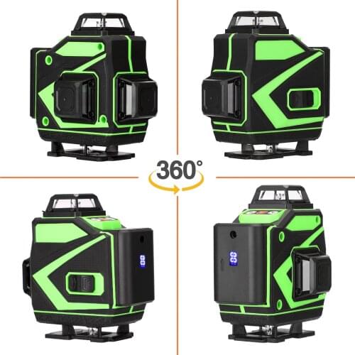 Professional 16 Lines 4D Laser Level 360 Horizontal And Vertical Cross Super Powerful Auto Self-Leveling Green Line Laser Level