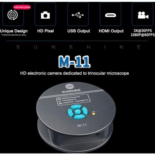 SUNSHINE M-11 Trinocular Microscope Ultra HD Camera Ergonomic USB 4800W Pixel Industrial Camera For Mobile Phone Repair fix Tool