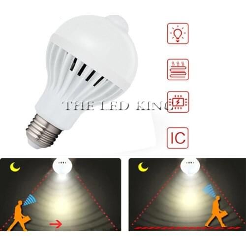 1pcs E27 Led PIR Bulb Motion Sensor Lights 3W 5W 7W 9W Lamp Sound &Light Infrared Control Smart Sensor Bulbs 220V Home Lighting