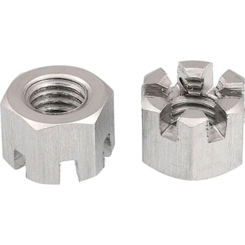 Wkooa Slotted Hex Lock Nuts Stainless Steel 304