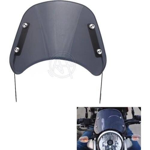 Smoke LENS Motorcycle Windshield Wind Deflector Windscreen Headlight Protector Universal for Harley Honda Yamaha Kawasaki Suzuki