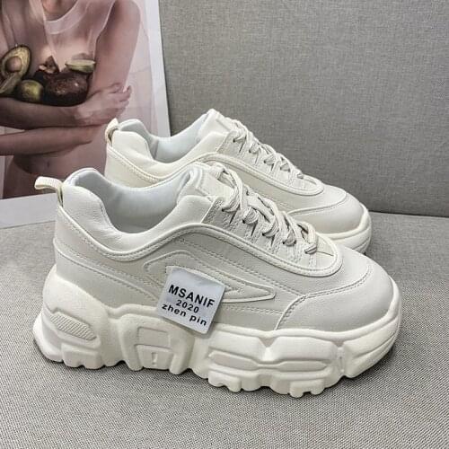 Woman Chunky Sneakers Platform Women Mesh Ladies White Outdoor Sports Casual Shoes Vulcanized Shoes Designer Fashion Sneakers