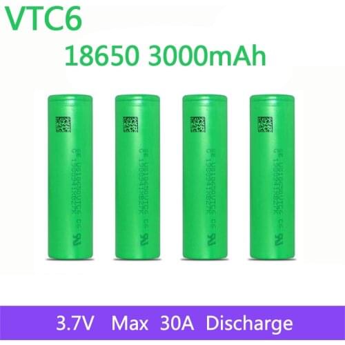 100% original 3.7V 18650 battery 3000mAh lithium ion battery 18650 battery for VTC6 30A 3000mAh for Sony toys tools flashlight