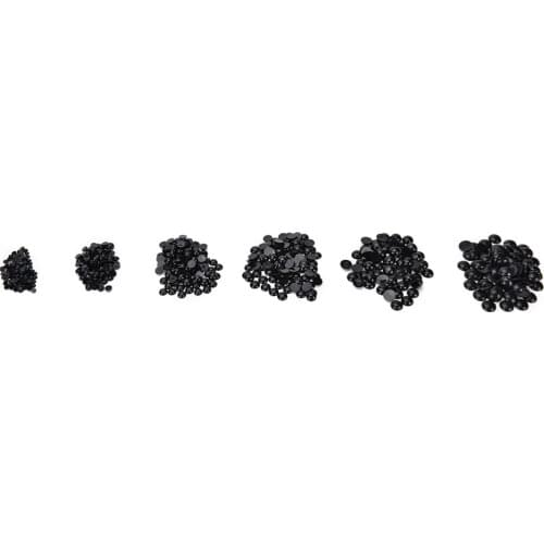 100 Pcs/Set 6/8/10/16mm Plastic Safety Eyes For Stuffed Doll Animal Crafts Half Round Dolls Accessories Black Color