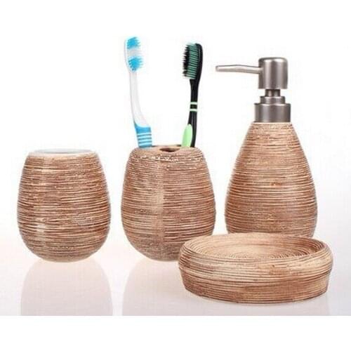 4pcs/set bathroom accessory toiletries set gift wash sets wedding decoration gift toilet suit soap sets