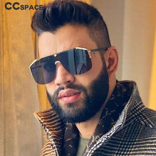 46842 One Lens Luxury Goggle Sunglasses Men Women Fashion Shades UV400 Vintage Glasses