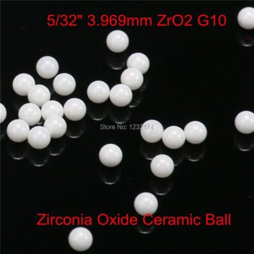 5/32" 3.969mm ZrO2 Zirconia Oxide Ceramic Ball G10 100pcs for valve ball,bearing, homogenizer,sprayer,pump 3.969mm ZrO2 ball