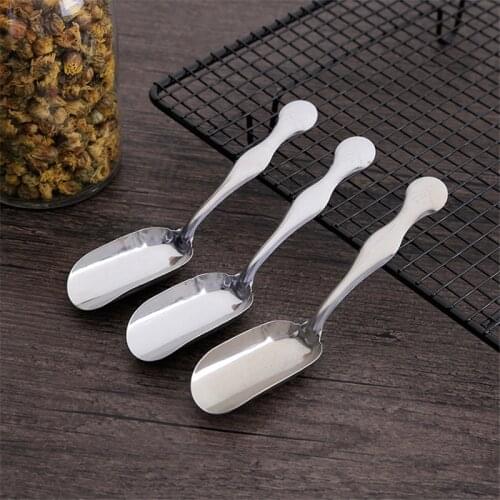 5pcs/set Stainless Steel Mini Scoops Mini Teaspoons For Kitchen Or Buffet For Sugar, Coffee Bean, Flour, Nuts, Tea