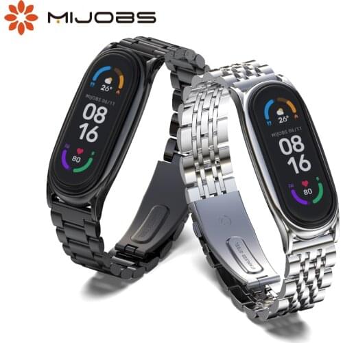 Mi Band 3 4 5 6 Wrist Strap Metal Screwless Steel For Xiaomi Mi Band 6 Bracelet Miband 5 Wristband Pulseira Miband 4 Wrist Strap