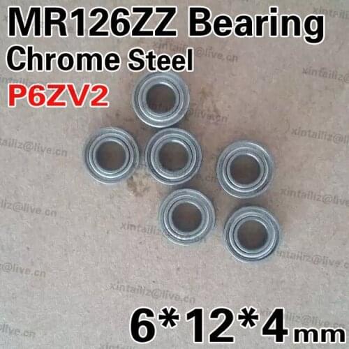 [CMMR126ZZ-P6]Free Shipping 10PCS chrome steel L-1260ZZ MR126-2Z minisize ball bearing 6mm*12mm*4mm