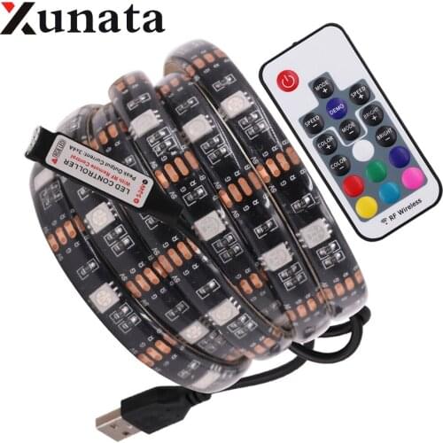 DC 5V USB 5050 RGB LED Strip Color Changeable TV Desktop Screen Background Bias Lighting Waterproof Flexible Ribbon LED Light