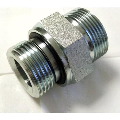 HydraulicFerrule Joint M12 14 16 18 22x1.5 to 1/8 "1/4" 3/8 "1/2" BSPT Male Thread Rubber Gasket Seal Conversion Straight Joint