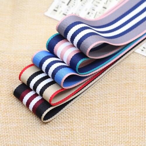 New 1 Yard (38mm 25mm) Stripe Ribbons Handmade Tape Satin Ribbon For DIY Decorative Arts and Crafts Hair Bow Sewing Accessories