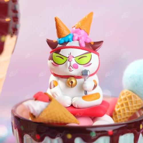 Instant Noodles Cats with Grains and Desserts Series Blind Boxes Trend Toys Ornaments 3D Models Peripheral Blind Box Toys
