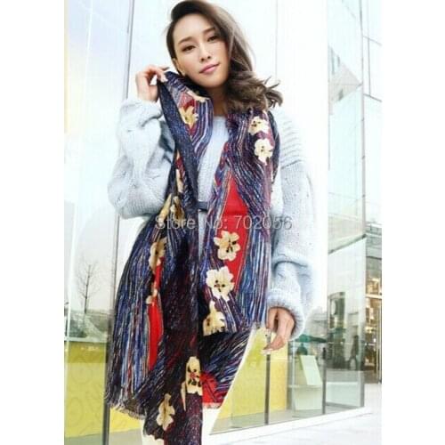 Trendy wool wrap poncho scarf wrap shawl womens Printing scarf top-selling factory sale 180*70cm #3787