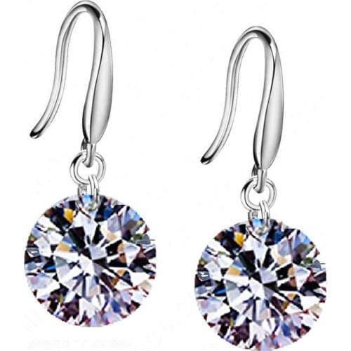 Fashiom Shiny Earring For Women Girl Top Quality Sterling Crystal Jewelry Wedding Party Wholesale Promotion