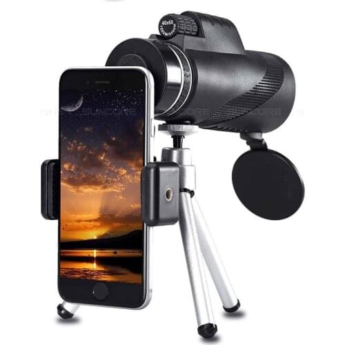 40X60 Monocular Optics Zoom Telescope HD Night Vision Scope with Phone Holder Tripod Waterproof Hunting Turizm Opera Spyglass