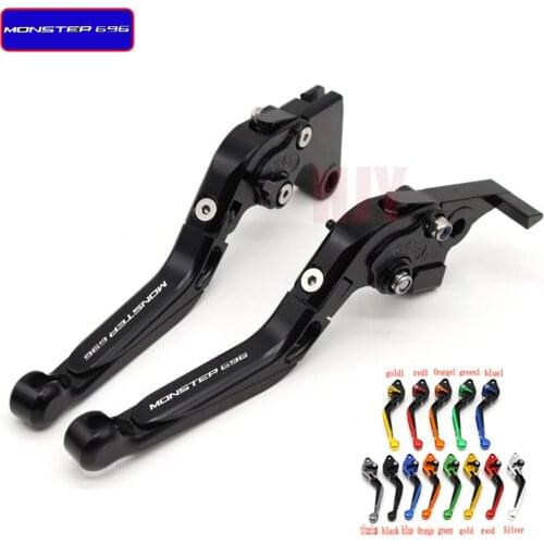 Motorcycle Folding Extendable CNC Moto Adjustable Clutch Brake Levers For Ducati 696 MONSTER MONSTER696 2009-2014