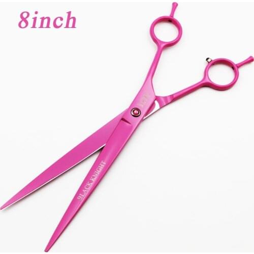 8 Inch Pet Scissors Black Knight Professional Cutting Shears Hair Hairdressing Barber Scissors Human & Dogs & Cats Pink Style