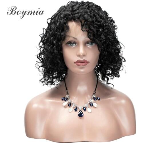 Boymia Curly Hair Wigs Deep Wave Lace Front Lace Wigs Synthetic Hair Cosplay For Black Women Short Wigs