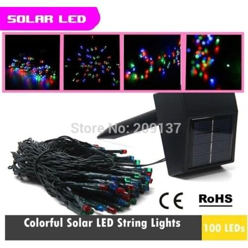 Christmas gift Solar LED String Lights for Party Festival Decoration Outdoor Indoor 100 LEDs 17m led strip light CE RoHS