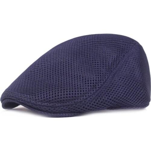 Unisex Summer Simple Mesh Breathable Fashion Beret Duckbill Caps For Men Women Berets New Style Flat Cap Golf Ivy Hats
