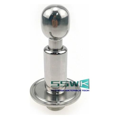 SS304 Sanitary CIP Cleaning Micro Rotating Spray Ball 1.5" Tri Clamp x 1/2 MNPT