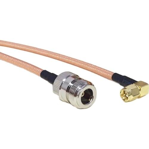 High quality low-attenuation SMA Right Angle Male Plug Switch N Female Jack Connector RG142 coax cable 50cm/100cm Adapter