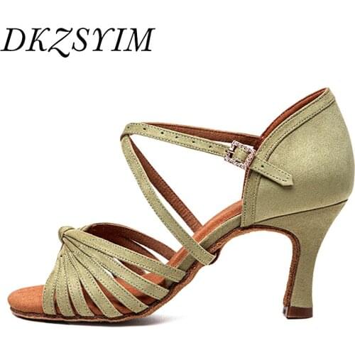 DKZSYIM Dance Shoes Womens Latin Shoes Sneakers Soft Bottom Salsa Dance Shoes Ladies&Girls Multicolor Latin High Heel shoes