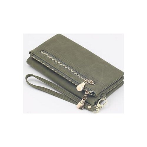 1pcs/lot High Capacity Fashion Women Wallets Long pu leather wallet female double zipper Coin Purse card wallet