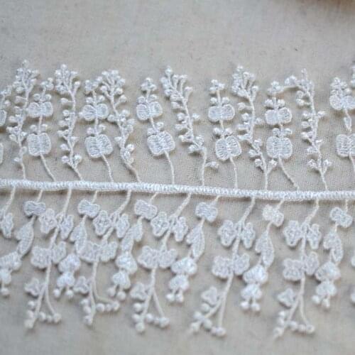 15Yards Tassel Fringe Lace Trim Water Soluble Polyester Embroidered Fabric Sewing Garment Ribbons Craft for DIY Arts Decor New