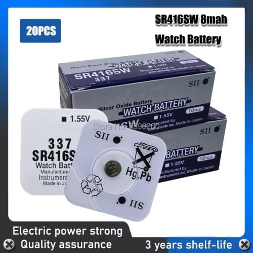 20pcs FOR SEIZAIKEN New Single grain 337 SR416SW 623 D337 V337 SP337 Watch Battery Button Coin Cell For Watch Car Remotes