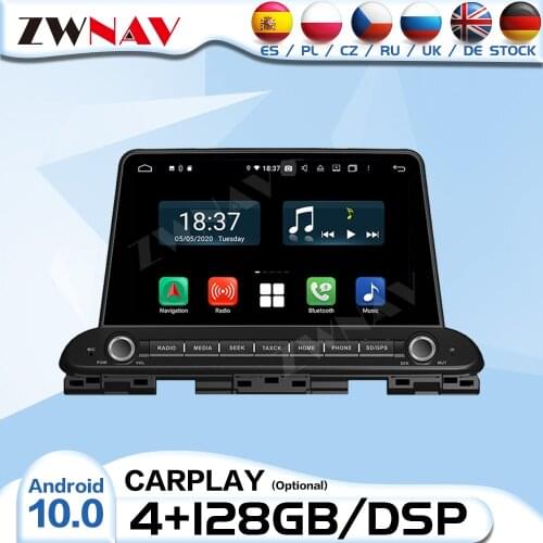 4+128G Carplay 2 Din Android 10 Radio Receiver For KIA CERATO FORTE 2019 Auto Audio Stereo Video Player GPS Navigation Head Unit