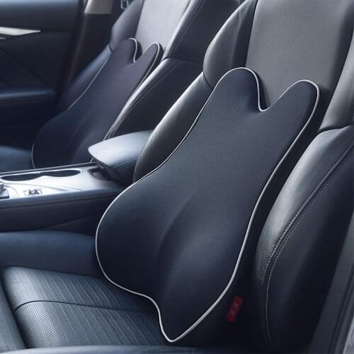 Car Cushion Seat Lumbar Support Office Chair Low Back Pain Pillow Memory Foam Black Posture Correction Car Product Dropshipping